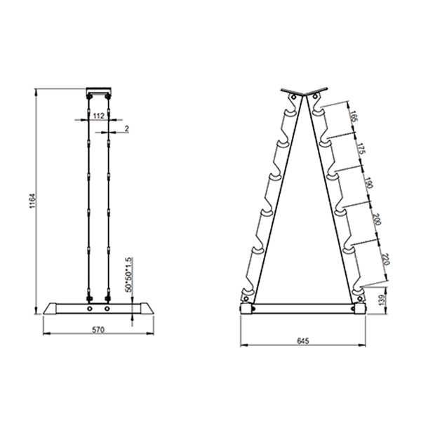 Dumbbell Rack- A Frame Hex